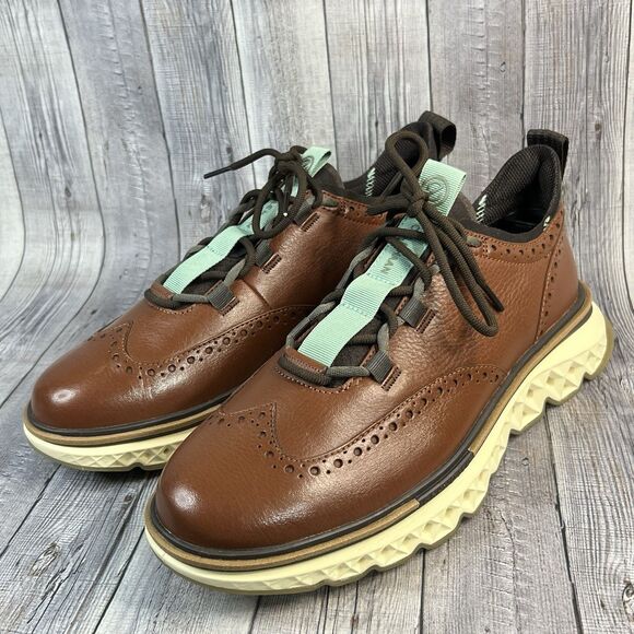 Cole Haan 5.ZEROGRAND Wingtip Oxford Shoes Men's 9W Dark Sequoia C36511 NWOB - Picture 5 of 12